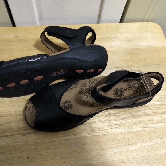Taos Sandals for Women NWT, Black Leather - Picture 4 of 6